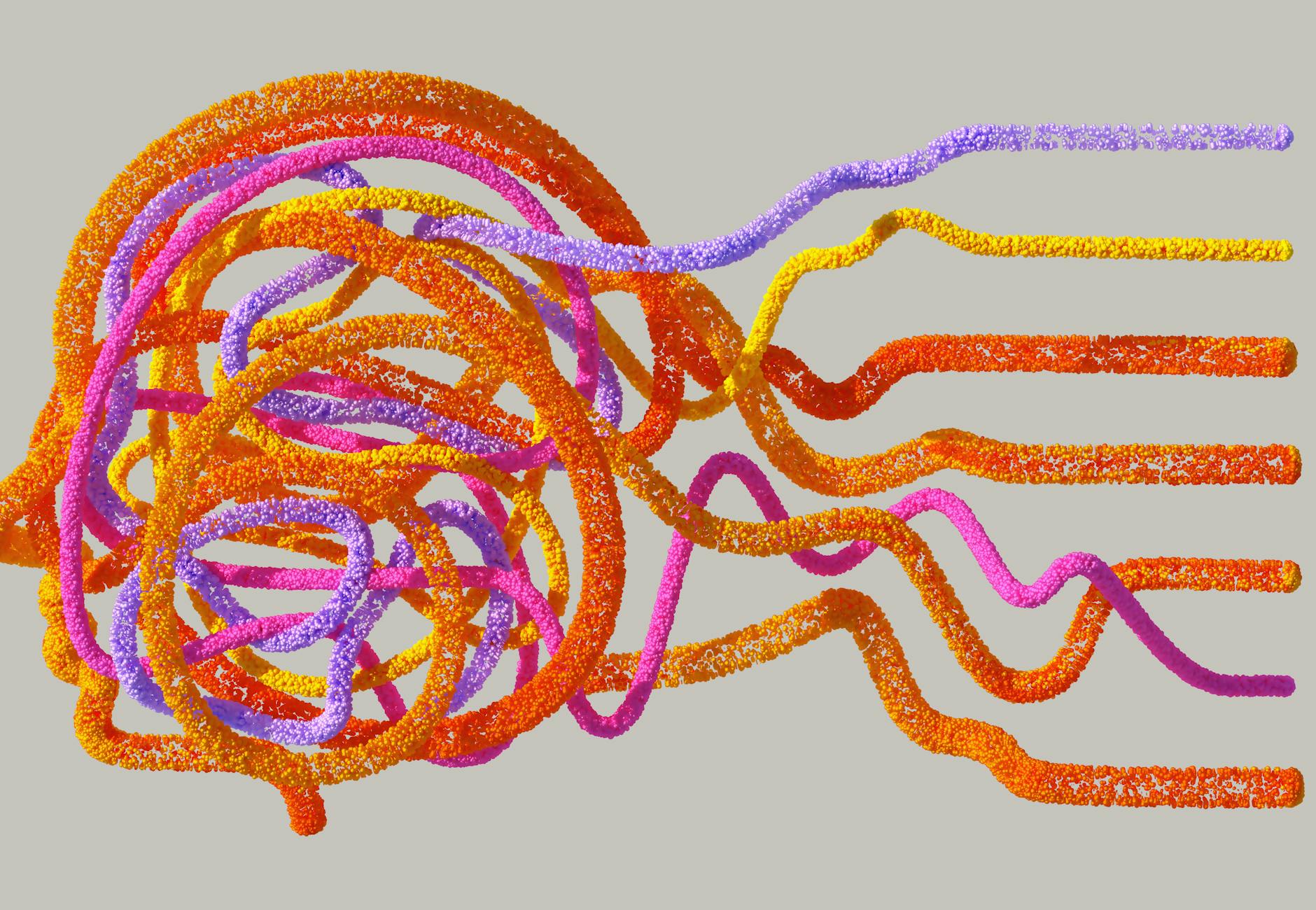 Vibrant 3D rendering depicting the complexity of neural networks.